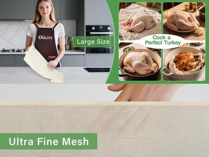 Organic Cheese Cloths, GOTS Certified, 36x36Inch, Reusable Cheese Cloth