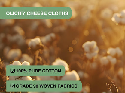 Organic Cheese Cloths, GOTS Certified, 36x36Inch, Reusable Cheese Cloth