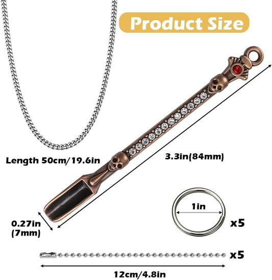 10 Pack Mini Metal Shovel Spoons Tiny Spice Spoon Keychain Charms | Small Alloy Powder Scoop Pendants with Keychain and Necklace Used to Fill Vial with Spice & DIY Craft Jewelry Keychain Making