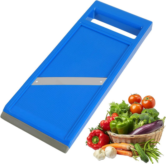 Small Mandoline Slicer,Portable Handheld Mandoline Slicer with Stainless Steel Blade, Hand Held Slicers for Vegetables, Fruits, Potatoes, Cheese, Carrots, Quick Uniform Slice,Blue