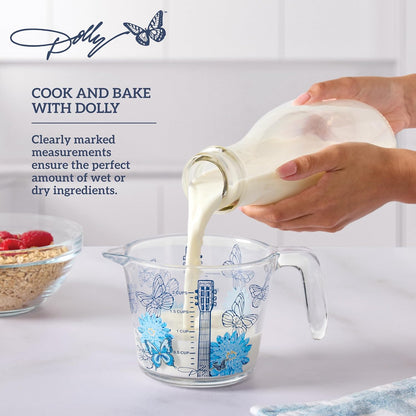 Glass Measuring Cup, Easy-Read Markings, Spout and Handle, Oven and Dishwasher Safe, 2 Cup