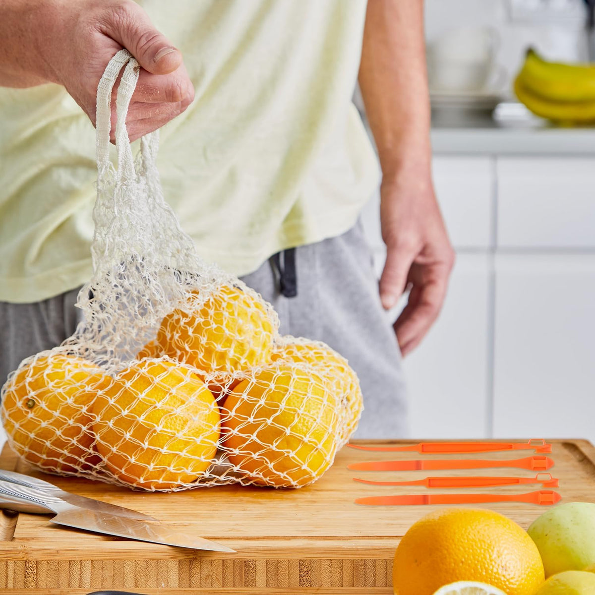 10pcs Orange Peeler Tool, Long Handle Serrated Citrus Peel Cutter