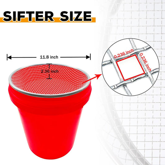 Soil Sifter, 10" with 1/4 inch Mesh, Gardening Sand Soil Compost Sifter Perfect for 5 Gallon Bucket, Garden Sieve for Dirt, Sand, Rocks, and Compost