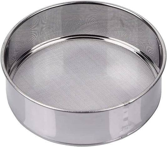 Flour Sifter, 20cm (7.87"), 40 Mesh, Round, Stainless Steel | Sieve Fine Mesh, Flour Sieve Strainers, for Baking, Straining Powdering, Cake, Bread, Pies, Pastries, Cupcakes