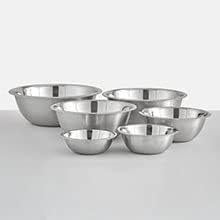 JoyJolt Stainless Steel Mixing Bowl Set of 6-5qt to 0.5qt Nesting Bowls for Dough, Batter & Baking