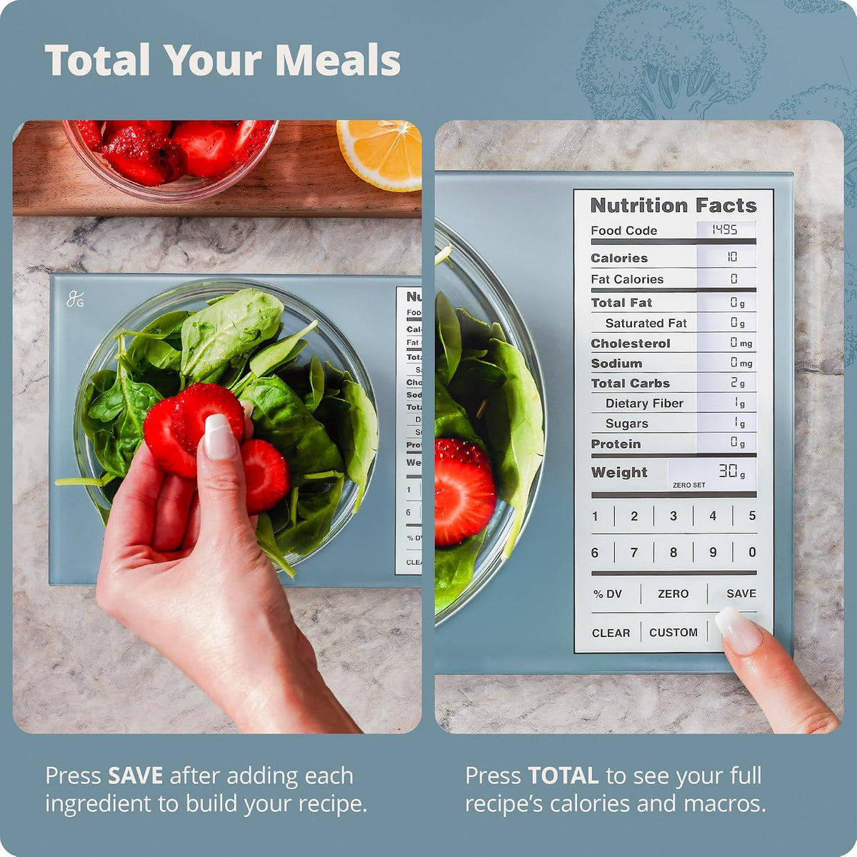 Food Scale with Nutrition Calculator, 2,000 Codes (Blue)