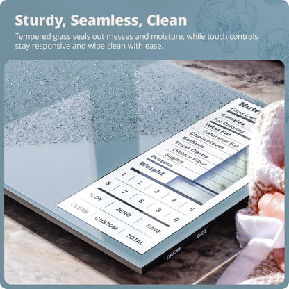 Food Scale with Nutrition Calculator, 2,000 Codes (Blue)