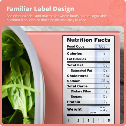 Food Scale with Nutrition Calculator, 2,000 Codes (Blue)
