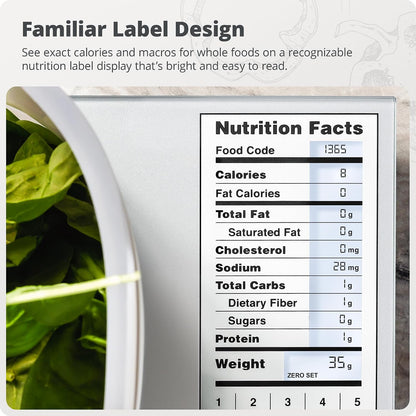 Food Scale with Nutrition Calculator, 2,000 Codes (Blue)