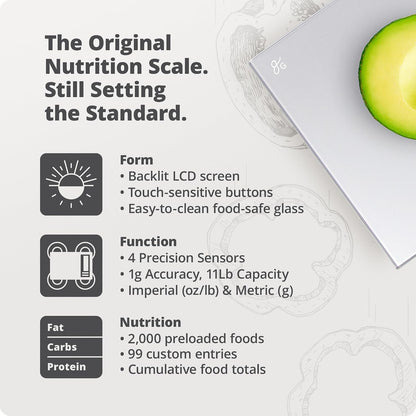 Food Scale with Nutrition Calculator, 2,000 Codes (Blue)