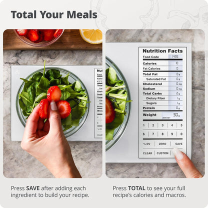 Food Scale with Nutrition Calculator, 2,000 Codes (Blue)