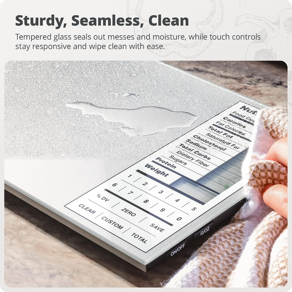 Food Scale with Nutrition Calculator, 2,000 Codes (Blue)