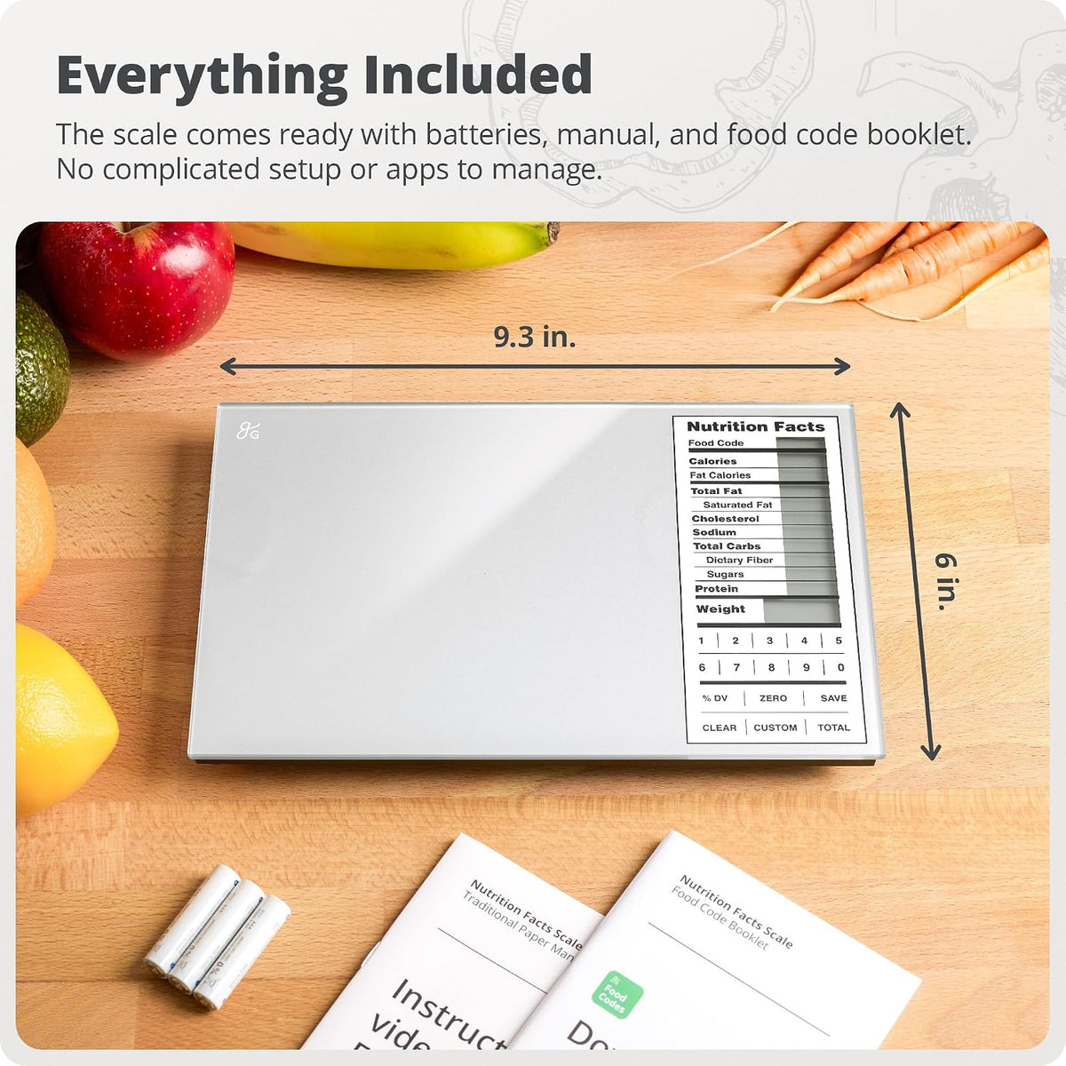Food Scale with Nutrition Calculator, 2,000 Codes (Blue)