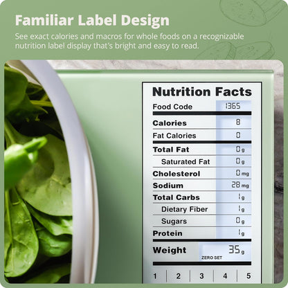 Food Scale with Nutrition Calculator, 2,000 Codes (Blue)