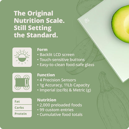 Food Scale with Nutrition Calculator, 2,000 Codes (Blue)