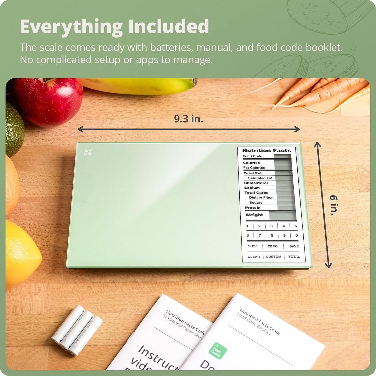 Food Scale with Nutrition Calculator, 2,000 Codes (Blue)