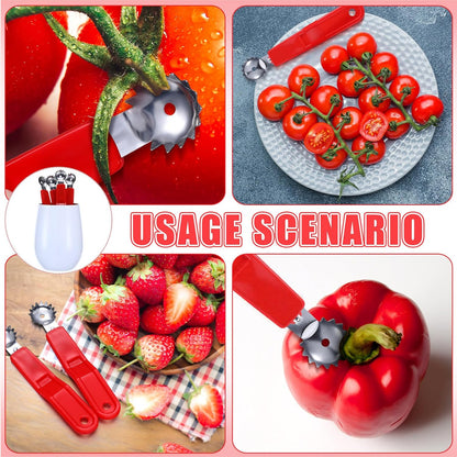 4 Pcs Tomato Corer Strawberry Huller, Stainless Steel Tool