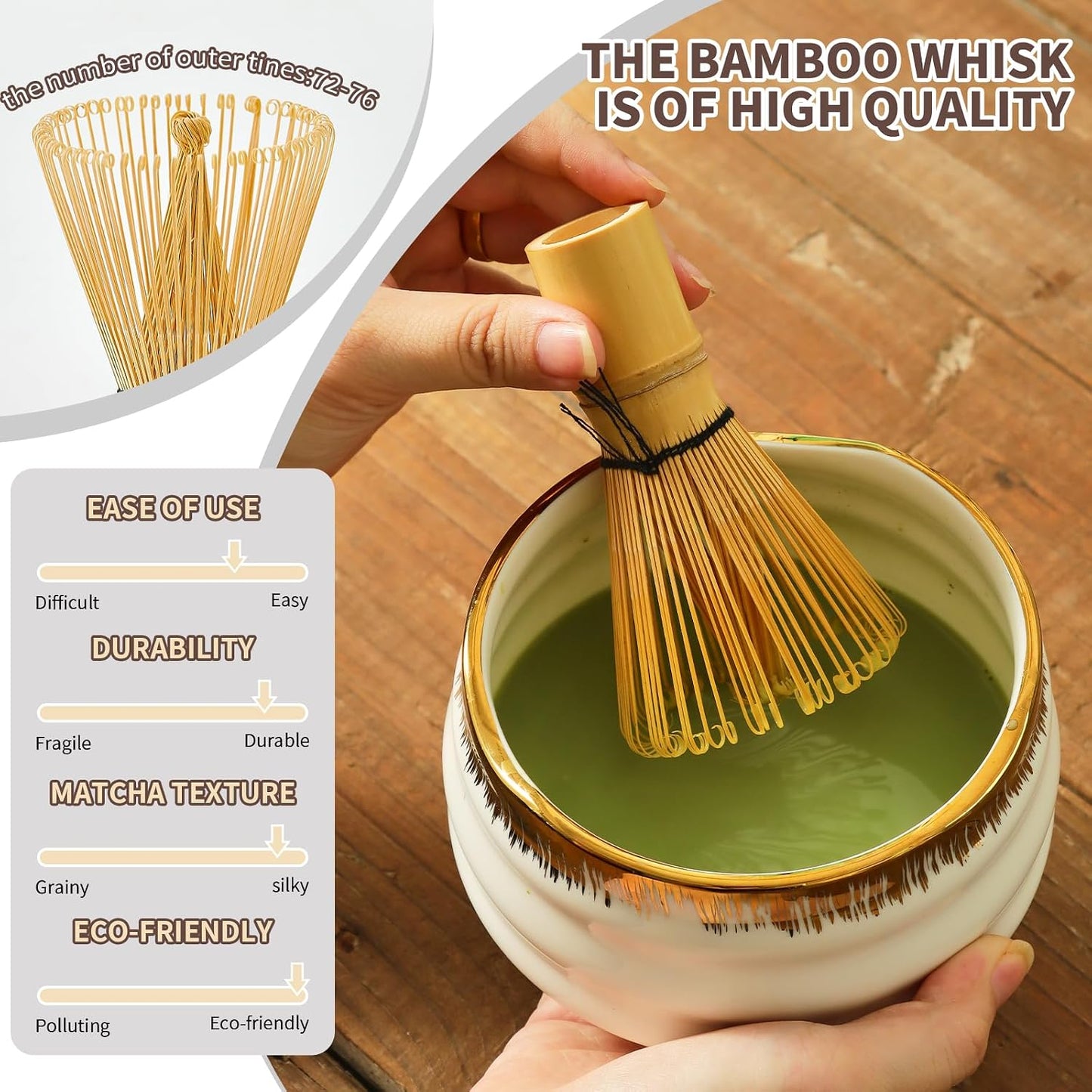 7-Piece Matcha Set, Matcha Bowl & Bamboo Whisk Kit | Ceremonial Matcha Whisk Tools with Golden Texture Details, Japanese Tea Ceremony Starter Kit & Unique Matcha Gift (Pink)
