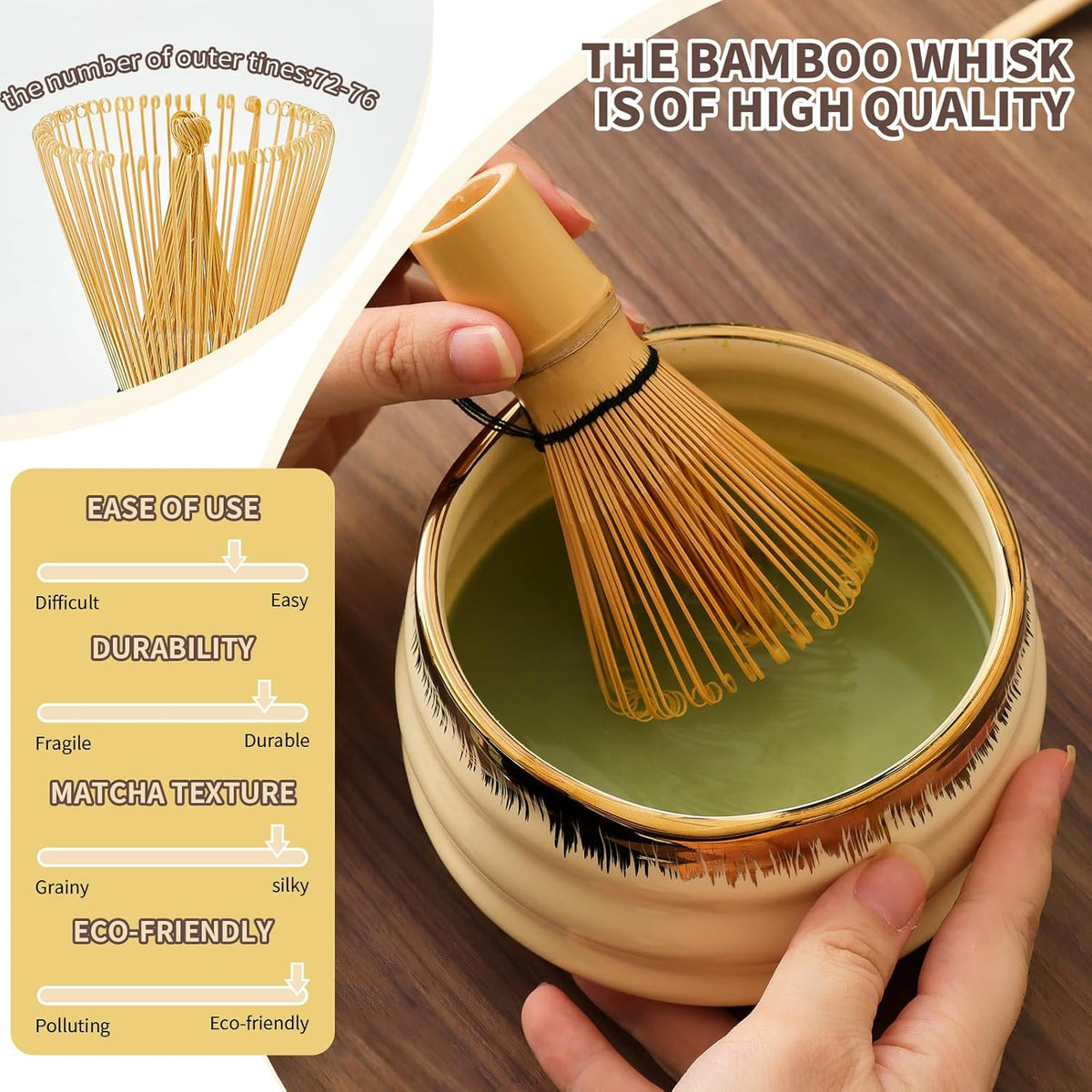 7-Piece Matcha Set, Matcha Bowl & Bamboo Whisk Kit | Ceremonial Matcha Whisk Tools with Golden Texture Details, Japanese Tea Ceremony Starter Kit & Unique Matcha Gift (Pink)