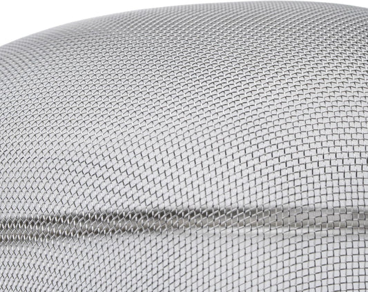 Strainer with Single Fine Mesh, 8-Inch Diameter, Medium, Stainless Steel, Tan,Silver