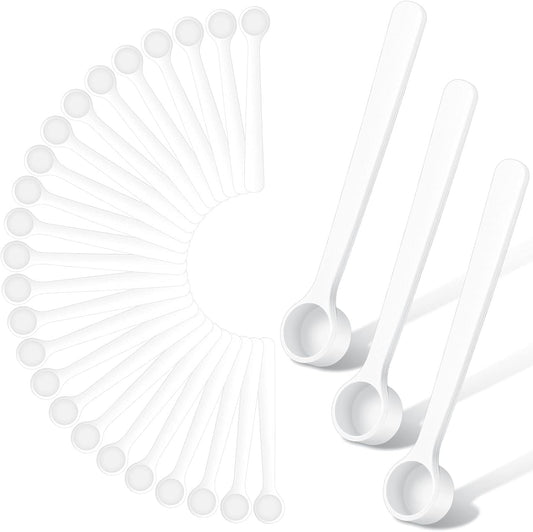 Powder Scoops Micro Measuring Spoons Tiny Shovel Scoop Spice Scoop Tiny Measuring Spoons Micro Powder Scoops for Cosmetics Spices Measurement Tools Supplies (36 Pieces, 1.2 Ml)