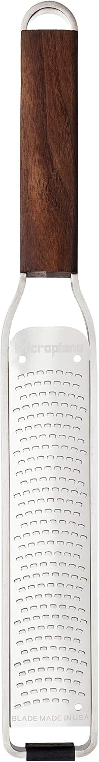 Zester Grater for Citrus Fruits, Hard Cheese, Ginger, Chocolate, Nutmeg and Truffle with Stainless Steel Blades - Made in USA