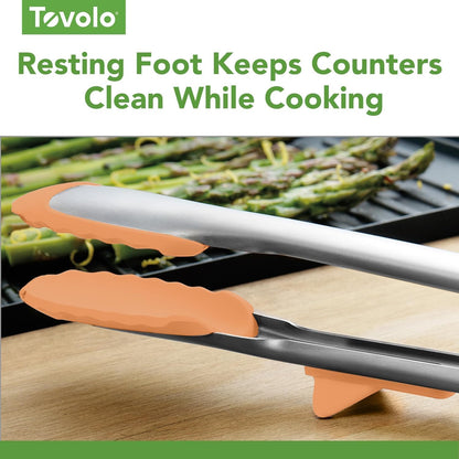 Tongs With Silicone Tips Easy Grip 13" Long Kitchen Tongs Stainless Steel Handle For Cooking, Non Scratch Heat Resistant Locking Tongs Silicone Tipped Dishwasher Safe BPA Free, Pink Sorbet