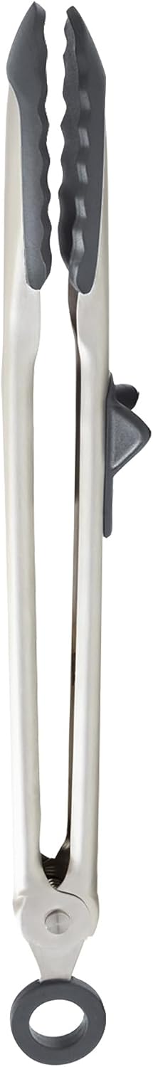 Tongs With Silicone Tips Easy Grip 13" Long Kitchen Tongs Stainless Steel Handle For Cooking, Non Scratch Heat Resistant Locking Tongs Silicone Tipped Dishwasher Safe BPA Free, Pink Sorbet