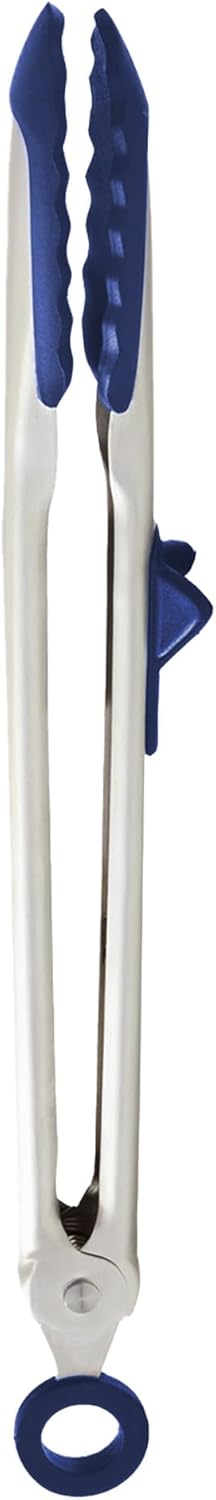 Tongs With Silicone Tips Easy Grip 13" Long Kitchen Tongs Stainless Steel Handle For Cooking, Non Scratch Heat Resistant Locking Tongs Silicone Tipped Dishwasher Safe BPA Free, Pink Sorbet