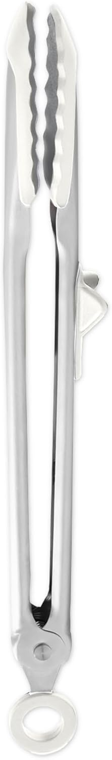 Tongs With Silicone Tips Easy Grip 13" Long Kitchen Tongs Stainless Steel Handle For Cooking, Non Scratch Heat Resistant Locking Tongs Silicone Tipped Dishwasher Safe BPA Free, Pink Sorbet