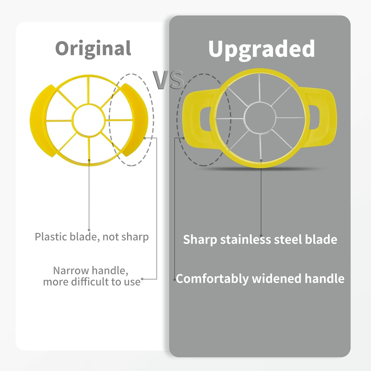 Pineapple Corer Cutter, Stainless Steel Fruit Peeler Slicer - Upgraded, Reinforced Thicker Blade, Core Remover with Measure Mark, Kitchen Tool for Diced Pineapple Rings