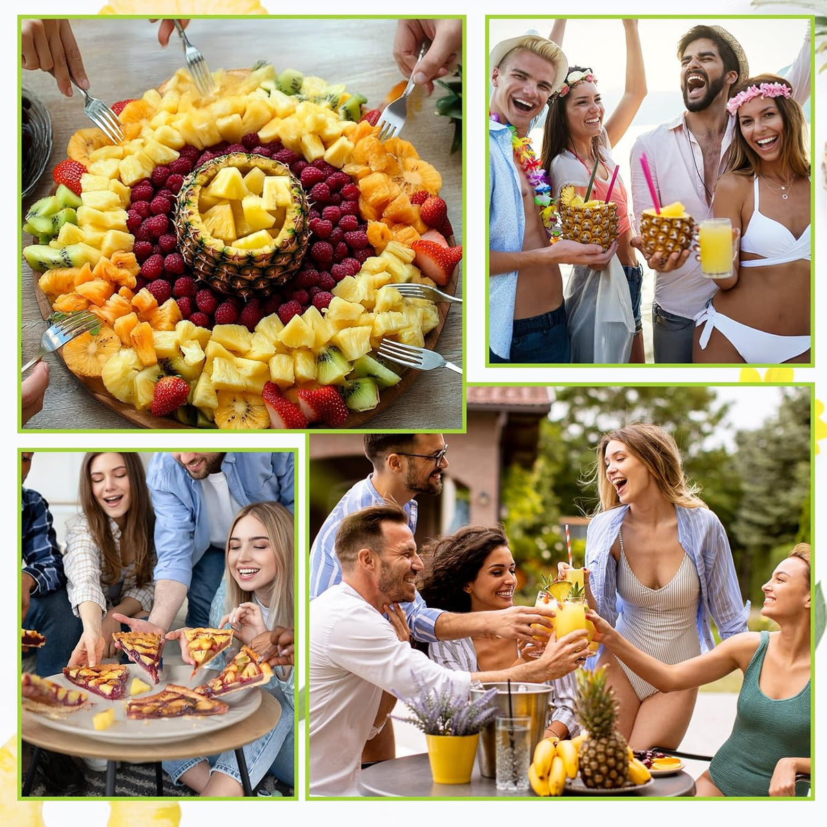 Pineapple Corer Cutter, Stainless Steel Fruit Peeler Slicer - Upgraded, Reinforced Thicker Blade, Core Remover with Measure Mark, Kitchen Tool for Diced Pineapple Rings