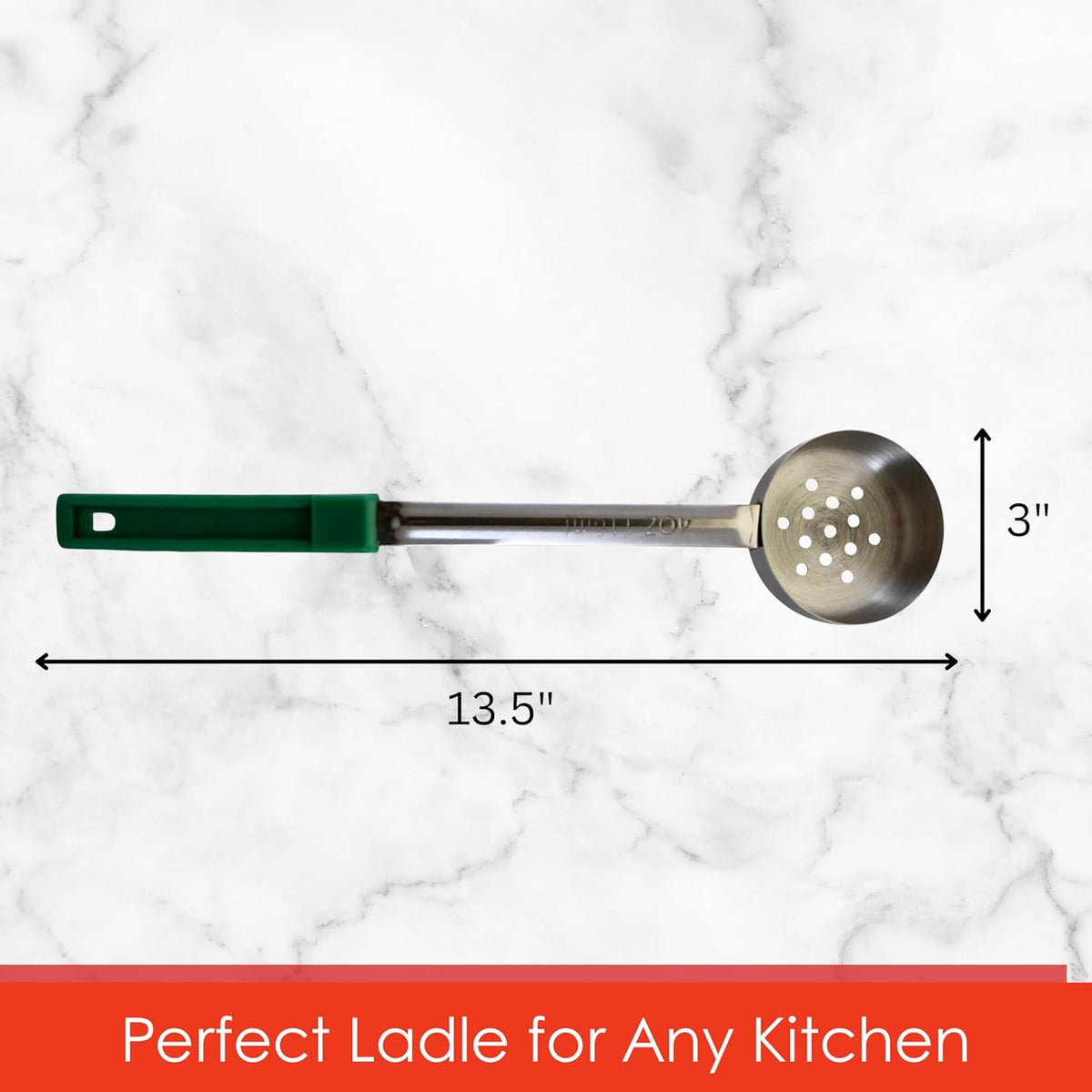 4 oz Slotted Stainless Steel Portion Control Ladle Spoodle - [Pack of 2]
