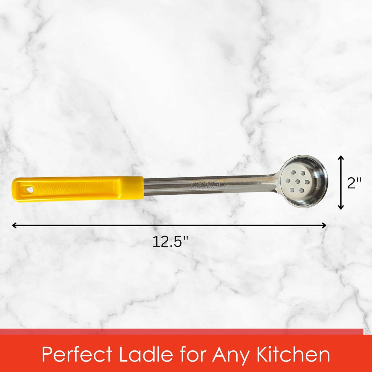 4 oz Slotted Stainless Steel Portion Control Ladle Spoodle - [Pack of 2]