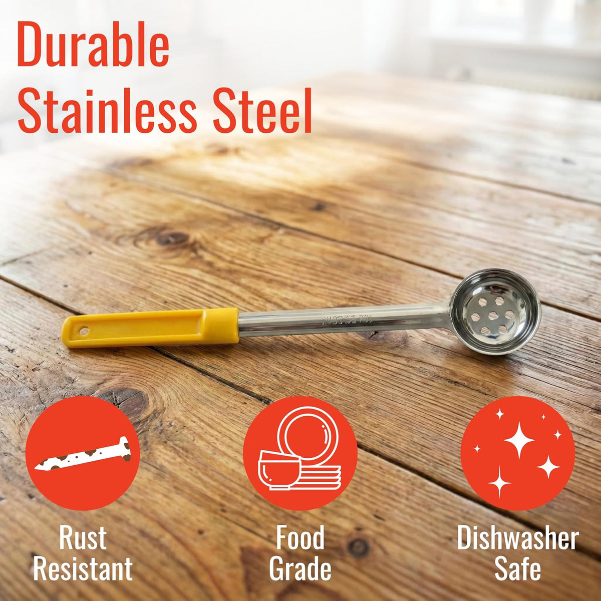 4 oz Slotted Stainless Steel Portion Control Ladle Spoodle - [Pack of 2]