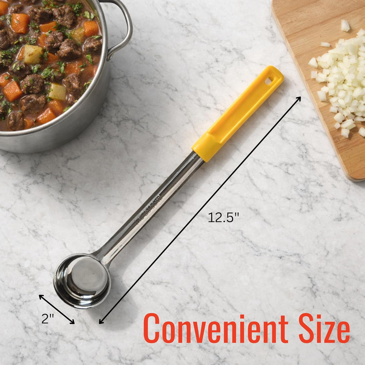 4 oz Slotted Stainless Steel Portion Control Ladle Spoodle - [Pack of 2]