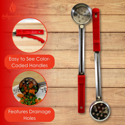 4 oz Slotted Stainless Steel Portion Control Ladle Spoodle - [Pack of 2]