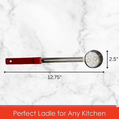 4 oz Slotted Stainless Steel Portion Control Ladle Spoodle - [Pack of 2]