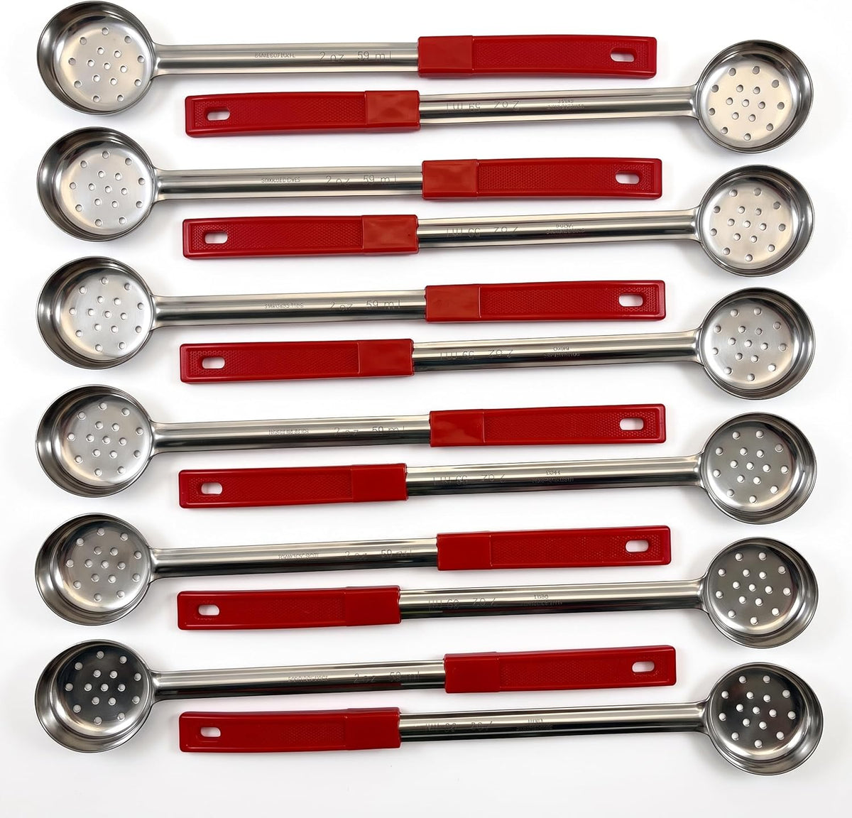 4 oz Slotted Stainless Steel Portion Control Ladle Spoodle - [Pack of 2]