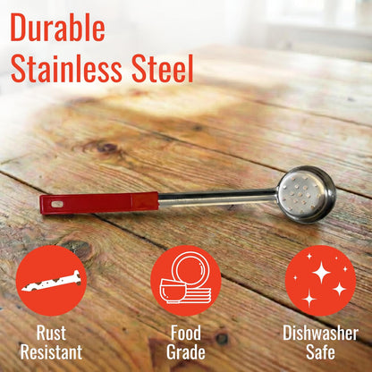 4 oz Slotted Stainless Steel Portion Control Ladle Spoodle - [Pack of 2]