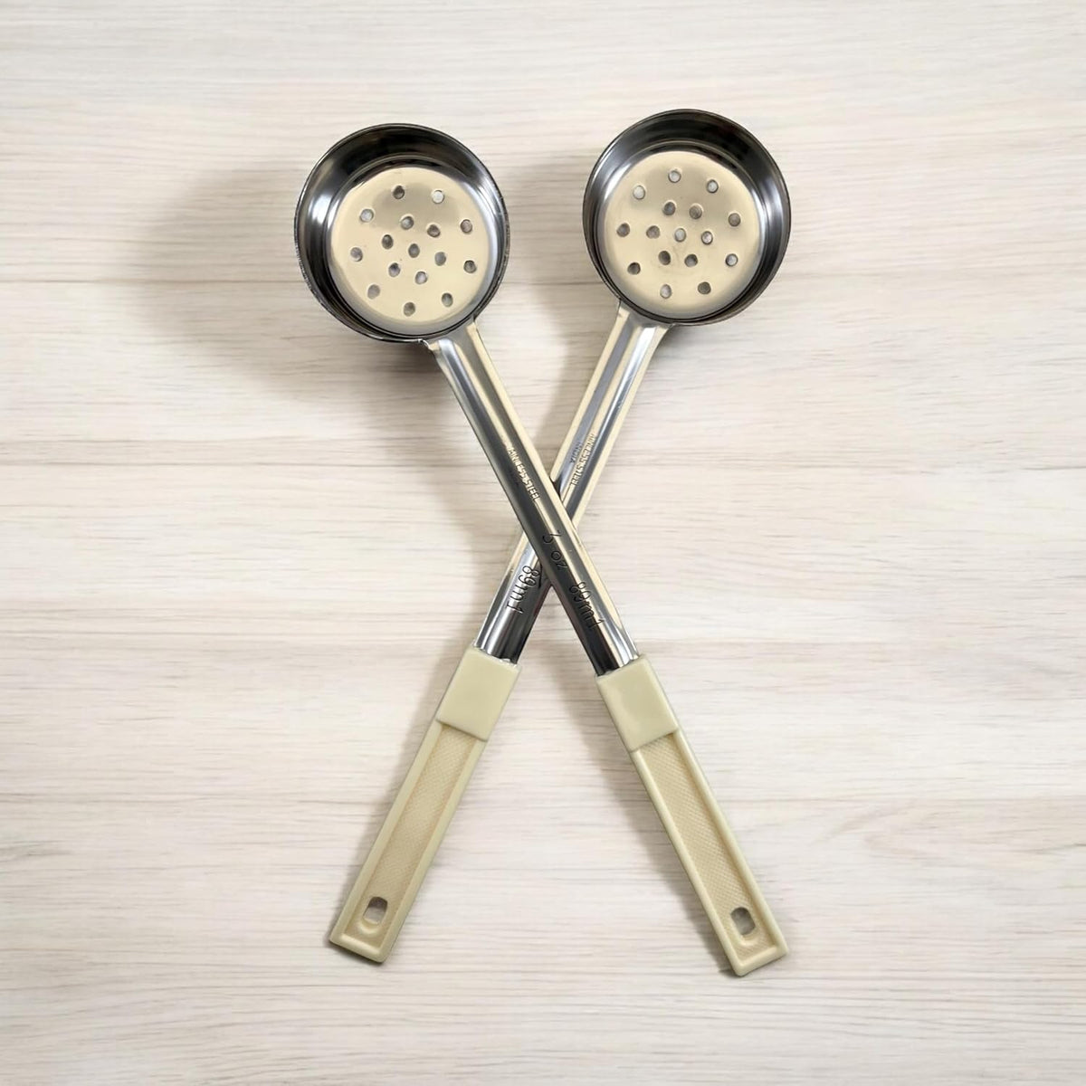 4 oz Slotted Stainless Steel Portion Control Ladle Spoodle - [Pack of 2]