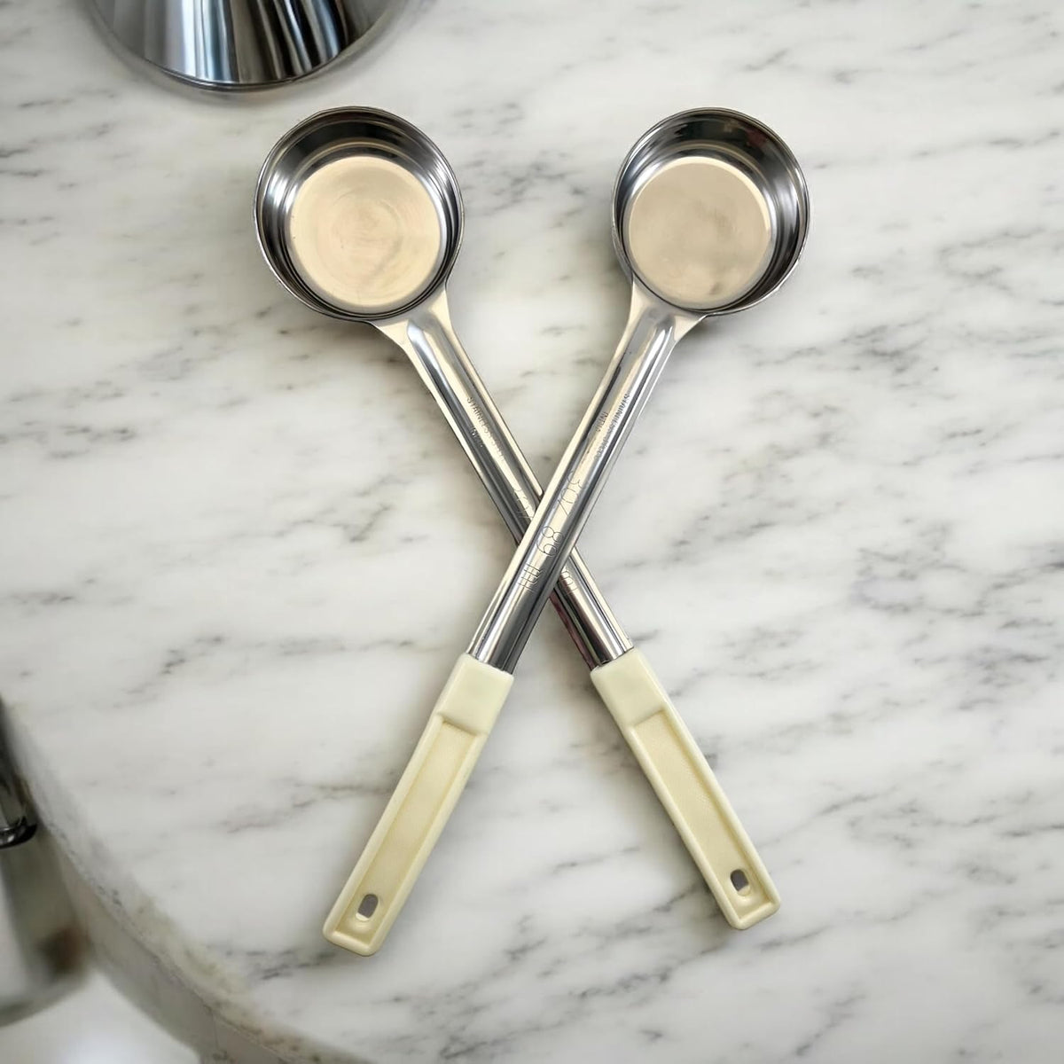 4 oz Slotted Stainless Steel Portion Control Ladle Spoodle - [Pack of 2]