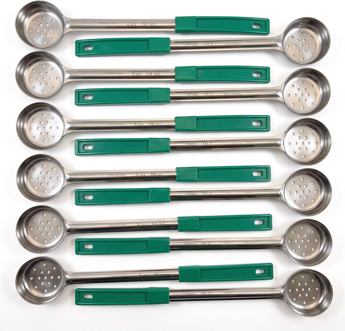 4 oz Slotted Stainless Steel Portion Control Ladle Spoodle - [Pack of 2]