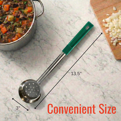 4 oz Slotted Stainless Steel Portion Control Ladle Spoodle - [Pack of 2]