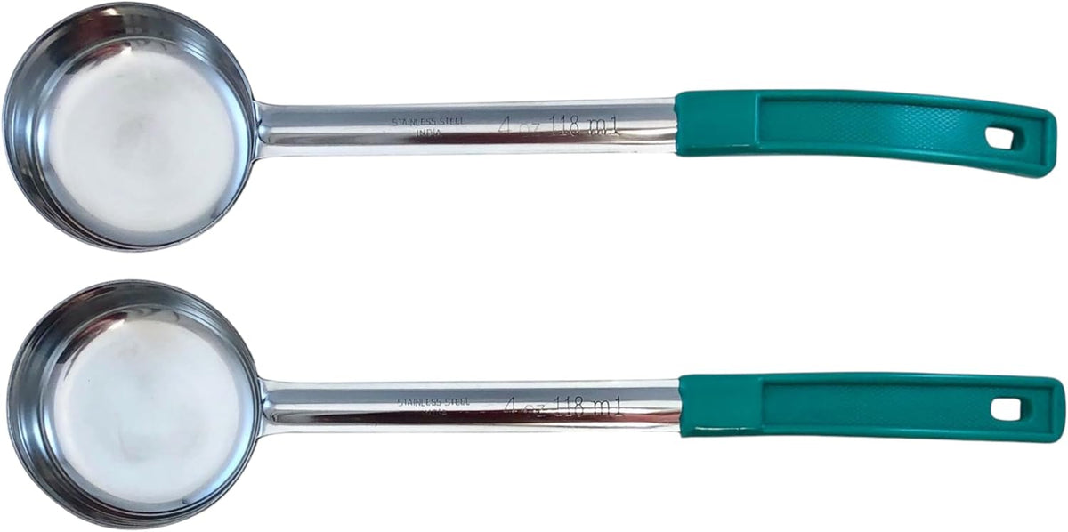4 oz Slotted Stainless Steel Portion Control Ladle Spoodle - [Pack of 2]