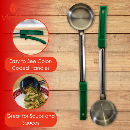 4 oz Slotted Stainless Steel Portion Control Ladle Spoodle - [Pack of 2]