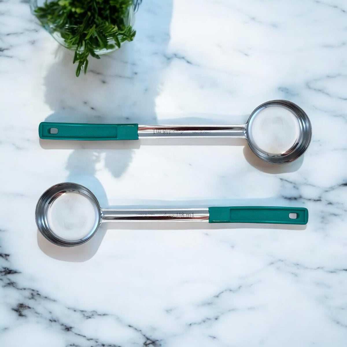4 oz Slotted Stainless Steel Portion Control Ladle Spoodle - [Pack of 2]