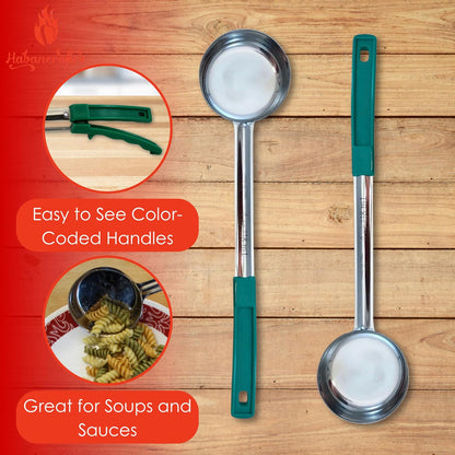4 oz Slotted Stainless Steel Portion Control Ladle Spoodle - [Pack of 2]