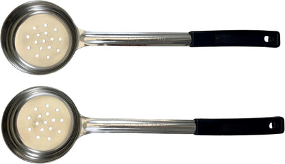 4 oz Slotted Stainless Steel Portion Control Ladle Spoodle - [Pack of 2]