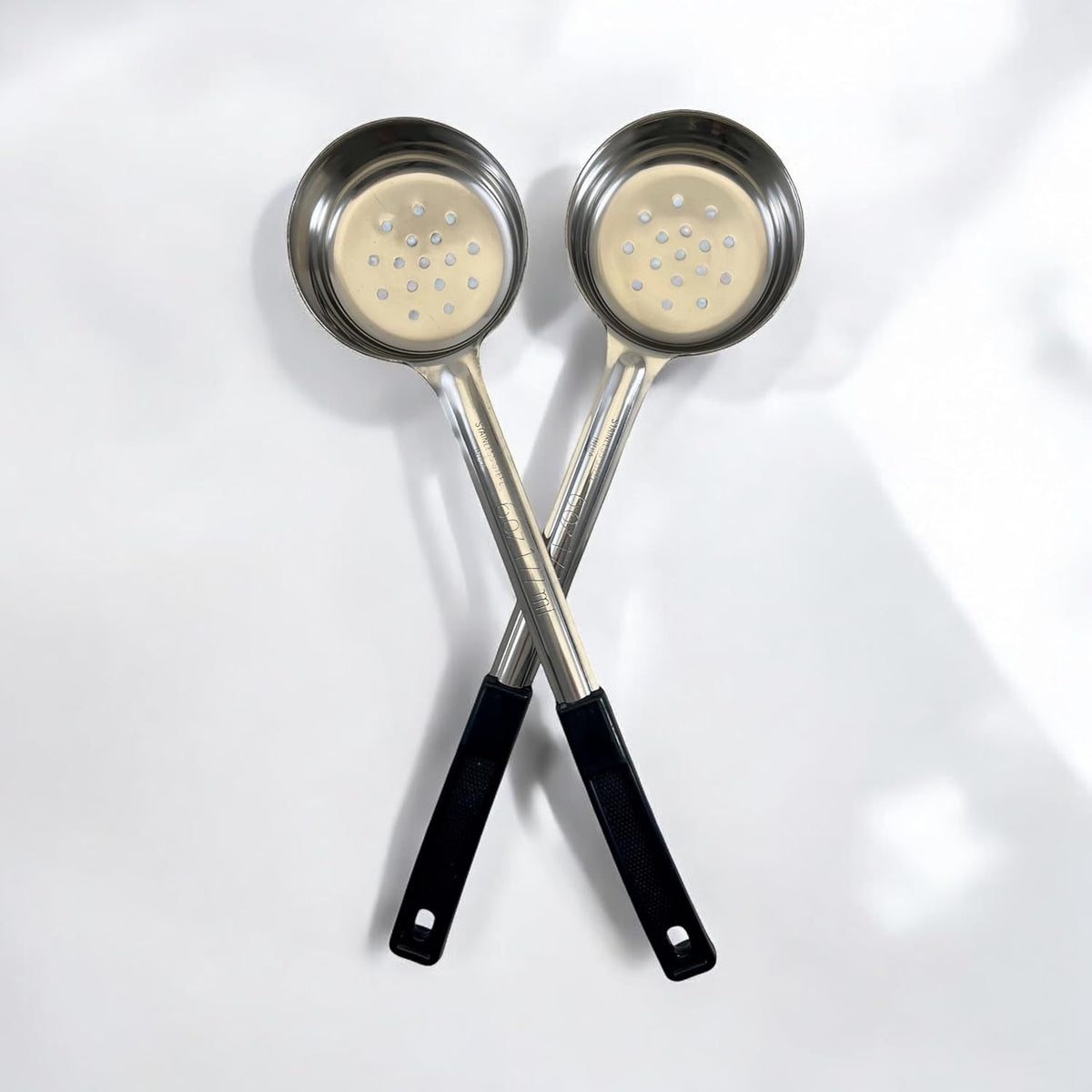 4 oz Slotted Stainless Steel Portion Control Ladle Spoodle - [Pack of 2]